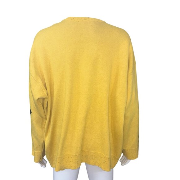 Disney Mickey Mouse Graphic Knit Yellow Pullover Sweater Size 3X Oversized - Picture 2 of 7